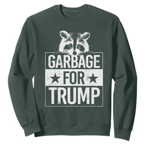 Trump 2024 Election Sweatshirt Proud To Be Garbage Vote Trump Take America Back TS10 Dark Forest Green Print Your Wear