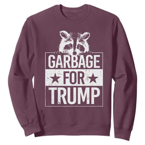 Trump 2024 Election Sweatshirt Proud To Be Garbage Vote Trump Take America Back TS10 Maroon Print Your Wear