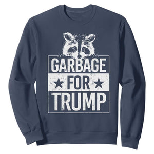 Trump 2024 Election Sweatshirt Proud To Be Garbage Vote Trump Take America Back TS10 Navy Print Your Wear