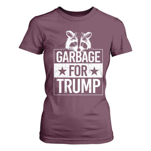 Trump 2024 Election T Shirt For Women Proud To Be Garbage Vote Trump Take America Back TS10 Maroon Print Your Wear