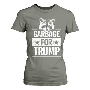 Trump 2024 Election T Shirt For Women Proud To Be Garbage Vote Trump Take America Back TS10 Military Green Print Your Wear