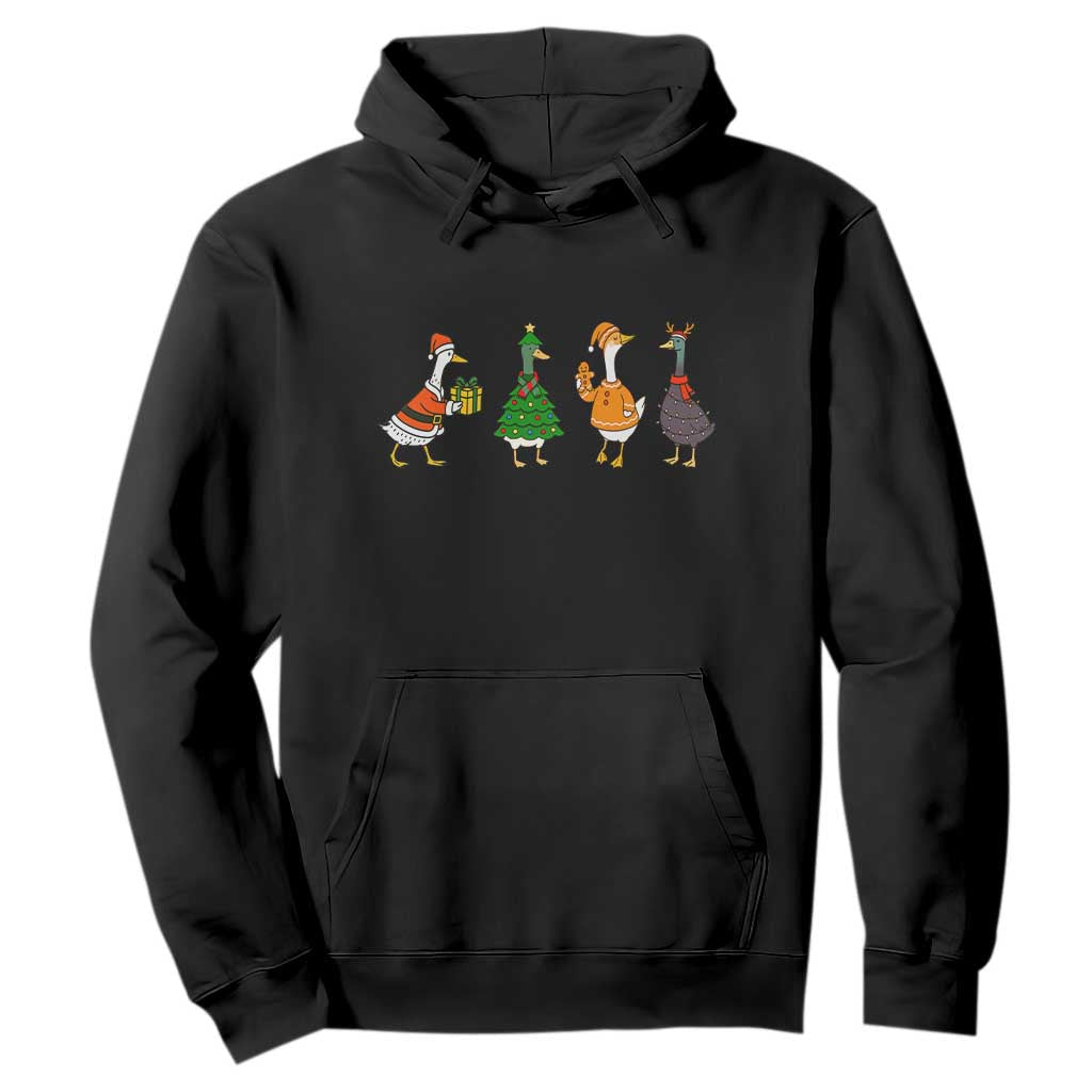 Christmas Ducks Hoodie Funny Animals Farm Lover Gift Xmas Light TS10 Black Print Your Wear