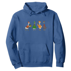Christmas Ducks Hoodie Funny Animals Farm Lover Gift Xmas Light TS10 Royal Blue Print Your Wear