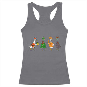 Christmas Ducks Racerback Tank Top Funny Animals Farm Lover Gift Xmas Light TS10 Charcoal Print Your Wear