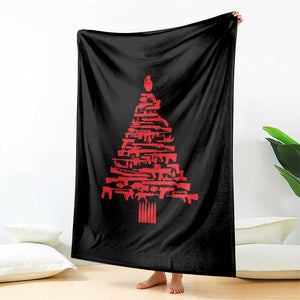 Funny Guns Christmas Throw Blanket 2nd Amendment Xmas Tree Gun Lovers TS10 Print Your Wear