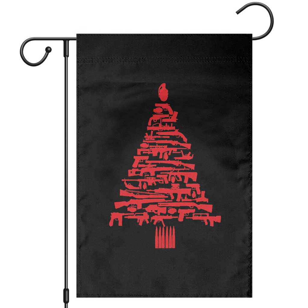 Funny Guns Christmas Garden Flag 2nd Amendment Xmas Tree Gun Lovers TS10 Black Print Your Wear