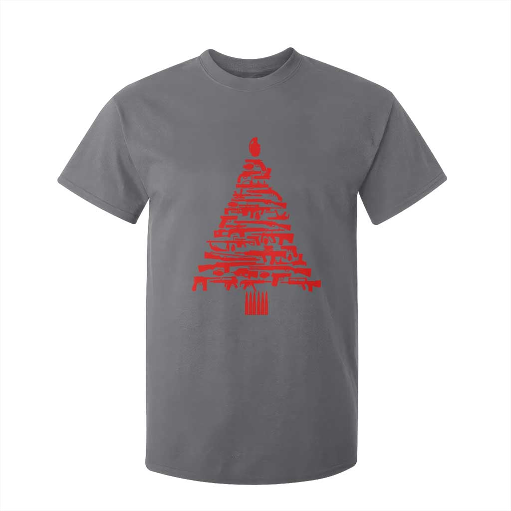 Funny Guns Christmas T Shirt For Kid 2nd Amendment Xmas Tree Gun Lovers TS10 Charcoal Print Your Wear
