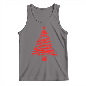 Funny Guns Christmas Tank Top 2nd Amendment Xmas Tree Gun Lovers TS10 Deep Heather Print Your Wear