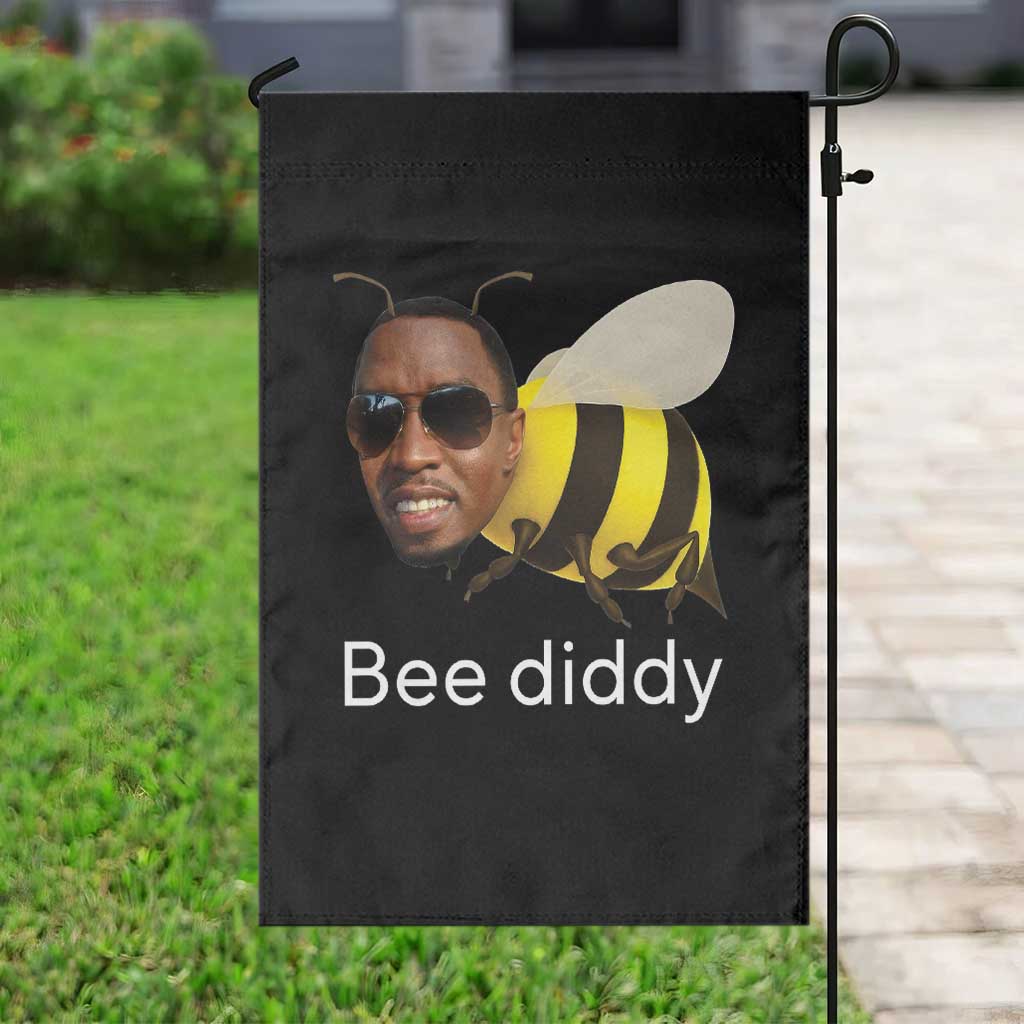 Bee Diddy Garden Flag Funny Weirdcore Dark Humor Internet Memes Gen-Z TS10 Print Your Wear