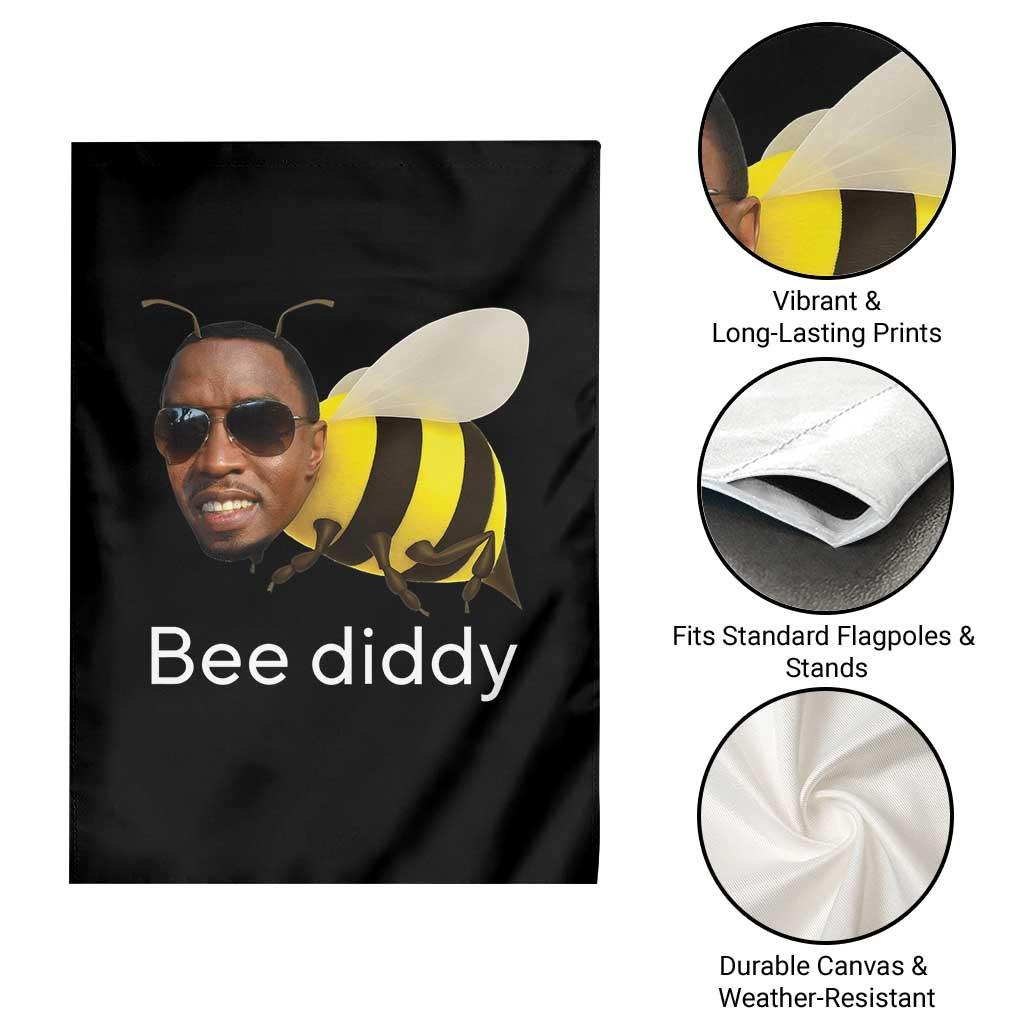 Bee Diddy Garden Flag Funny Weirdcore Dark Humor Internet Memes Gen-Z TS10 Print Your Wear