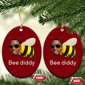 Bee Diddy Ceramic Ornament Funny Weirdcore Dark Humor Internet Memes Gen-Z TS10 Print Your Wear