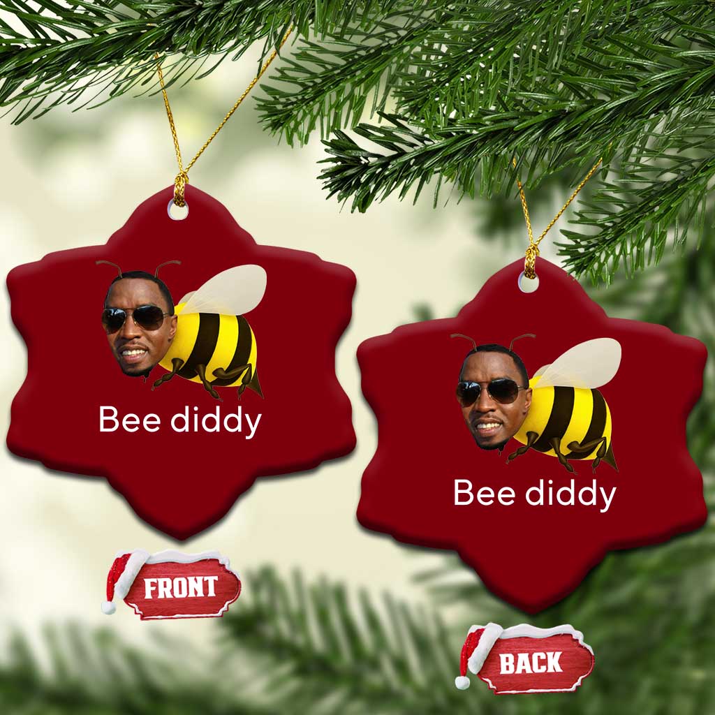 Bee Diddy Ceramic Ornament Funny Weirdcore Dark Humor Internet Memes Gen-Z TS10 Print Your Wear