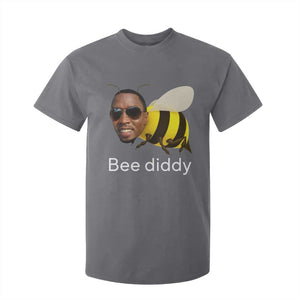 Bee Diddy T Shirt For Kid Funny Weirdcore Dark Humor Internet Memes Gen-Z TS10 Charcoal Print Your Wear