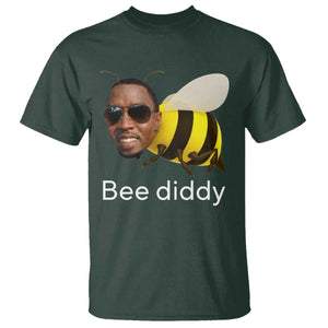 Bee Diddy T Shirt Funny Weirdcore Dark Humor Internet Memes Gen-Z TS10 Dark Forest Green Print Your Wear