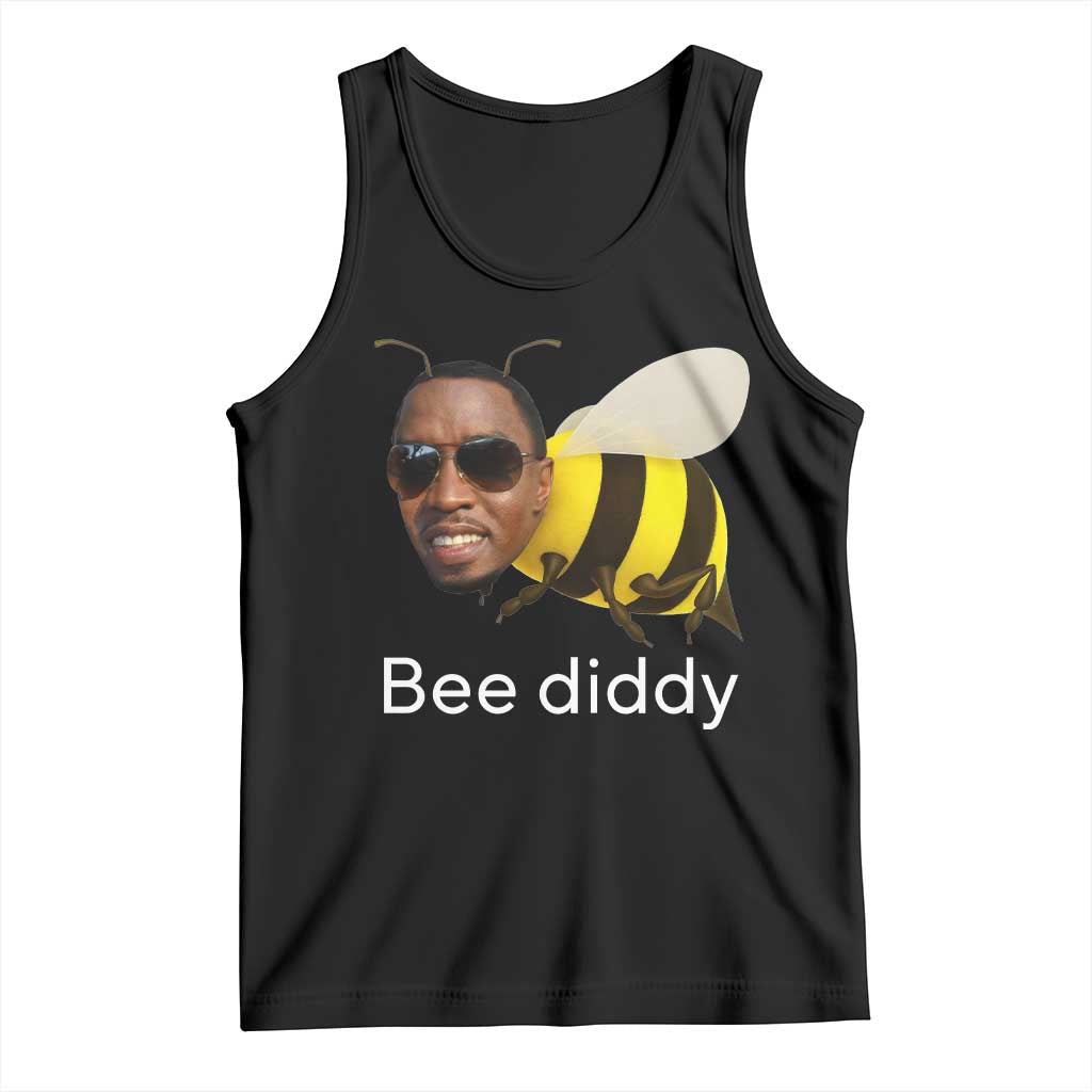 Bee Diddy Tank Top Funny Weirdcore Dark Humor Internet Memes Gen-Z TS10 Black Print Your Wear
