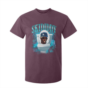 Funny Diddy T Shirt For Kid Diddy Skibidi Toilet Bootleg Meme TS10 Maroon Print Your Wear