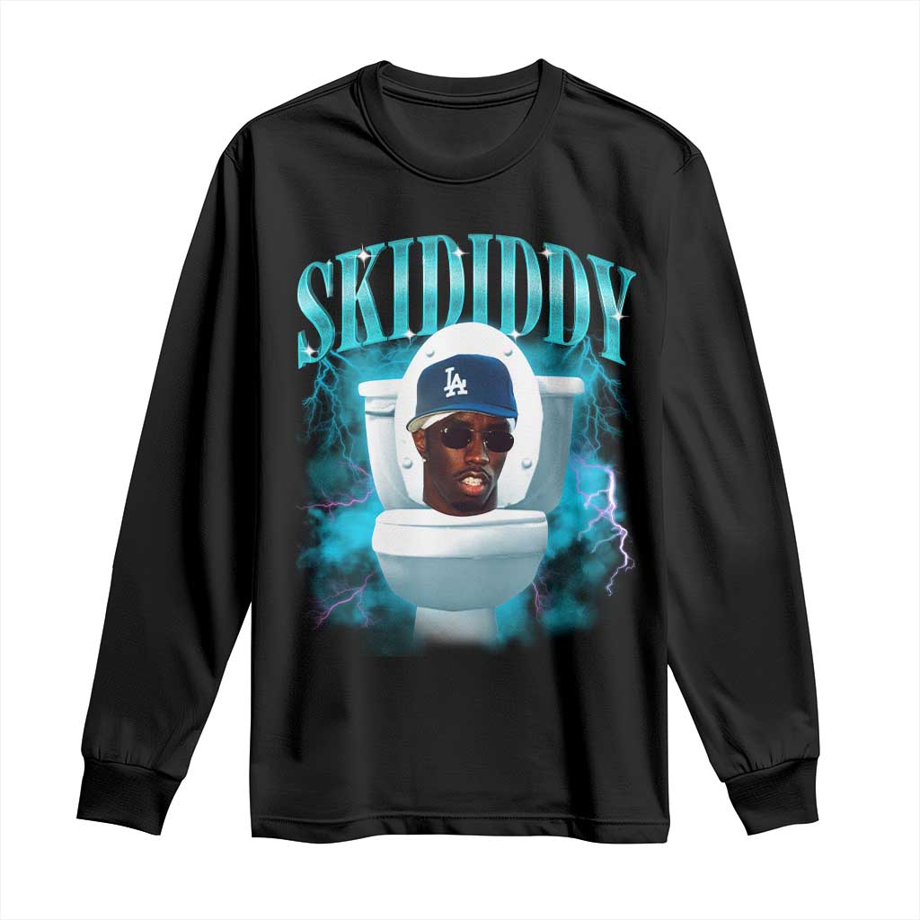 Funny Diddy Long Sleeve Shirt Diddy Skibidi Toilet Bootleg Meme TS10 Black Print Your Wear
