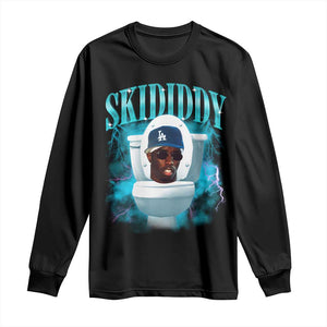 Funny Diddy Long Sleeve Shirt Diddy Skibidi Toilet Bootleg Meme TS10 Black Print Your Wear