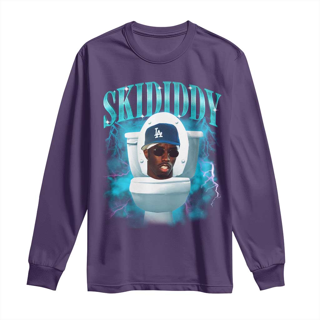 Funny Diddy Long Sleeve Shirt Diddy Skibidi Toilet Bootleg Meme TS10 Purple Print Your Wear