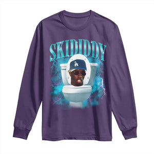 Funny Diddy Long Sleeve Shirt Diddy Skibidi Toilet Bootleg Meme TS10 Purple Print Your Wear