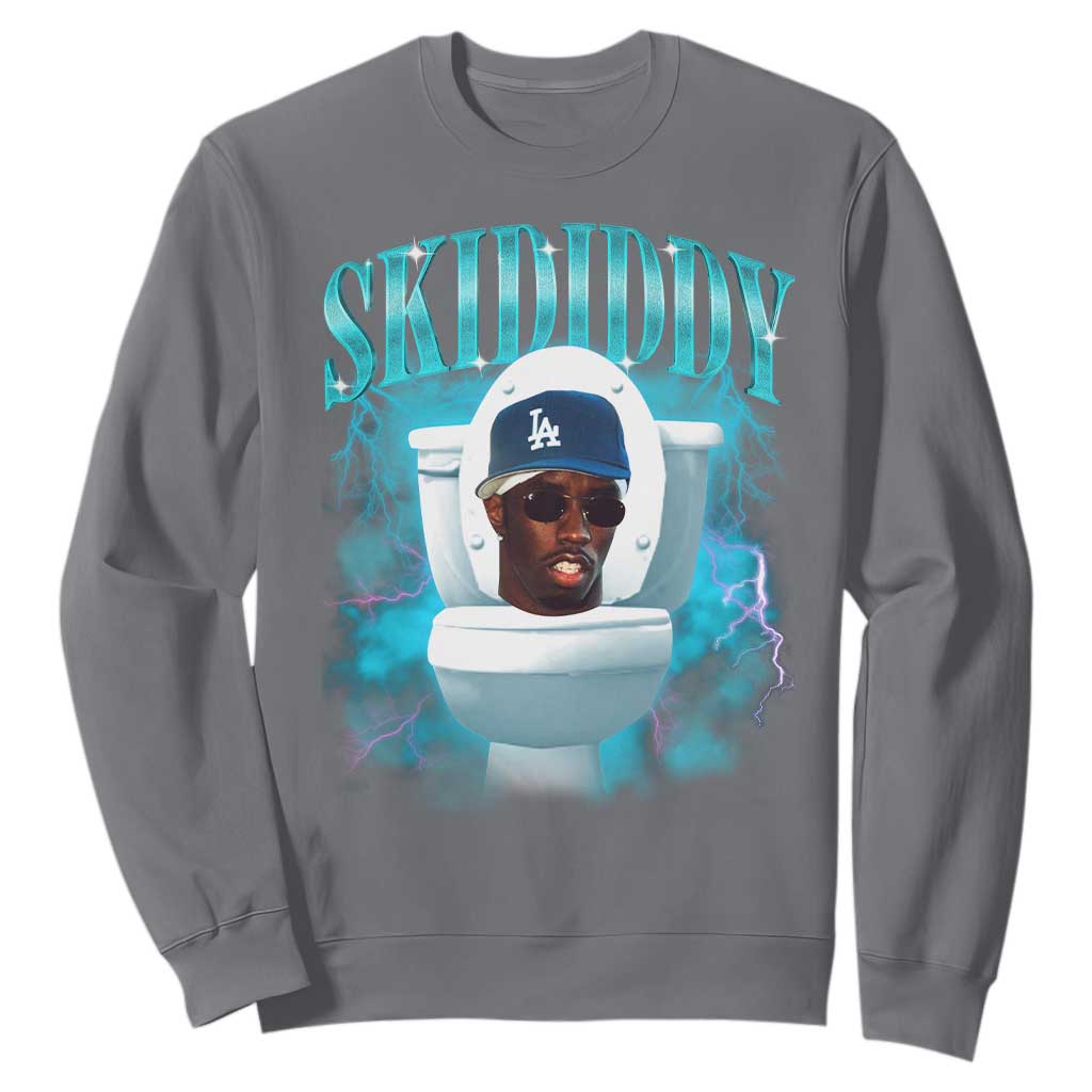 Funny Diddy Sweatshirt Diddy Skibidi Toilet Bootleg Meme TS10 Charcoal Print Your Wear