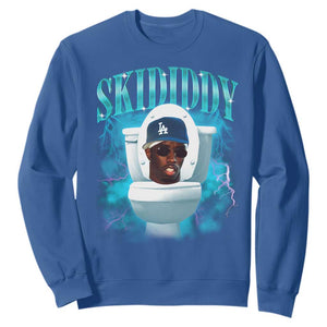 Funny Diddy Sweatshirt Diddy Skibidi Toilet Bootleg Meme TS10 Royal Blue Print Your Wear