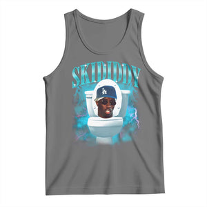 Funny Diddy Tank Top Diddy Skibidi Toilet Bootleg Meme TS10 Black Heather Print Your Wear