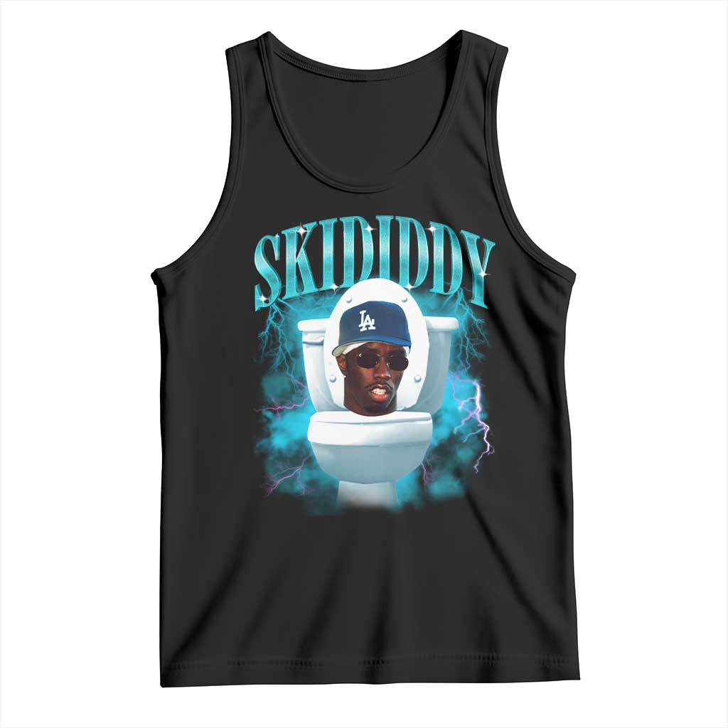 Funny Diddy Tank Top Diddy Skibidi Toilet Bootleg Meme TS10 Black Print Your Wear