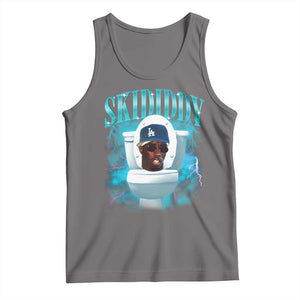Funny Diddy Tank Top Diddy Skibidi Toilet Bootleg Meme TS10 Deep Heather Print Your Wear