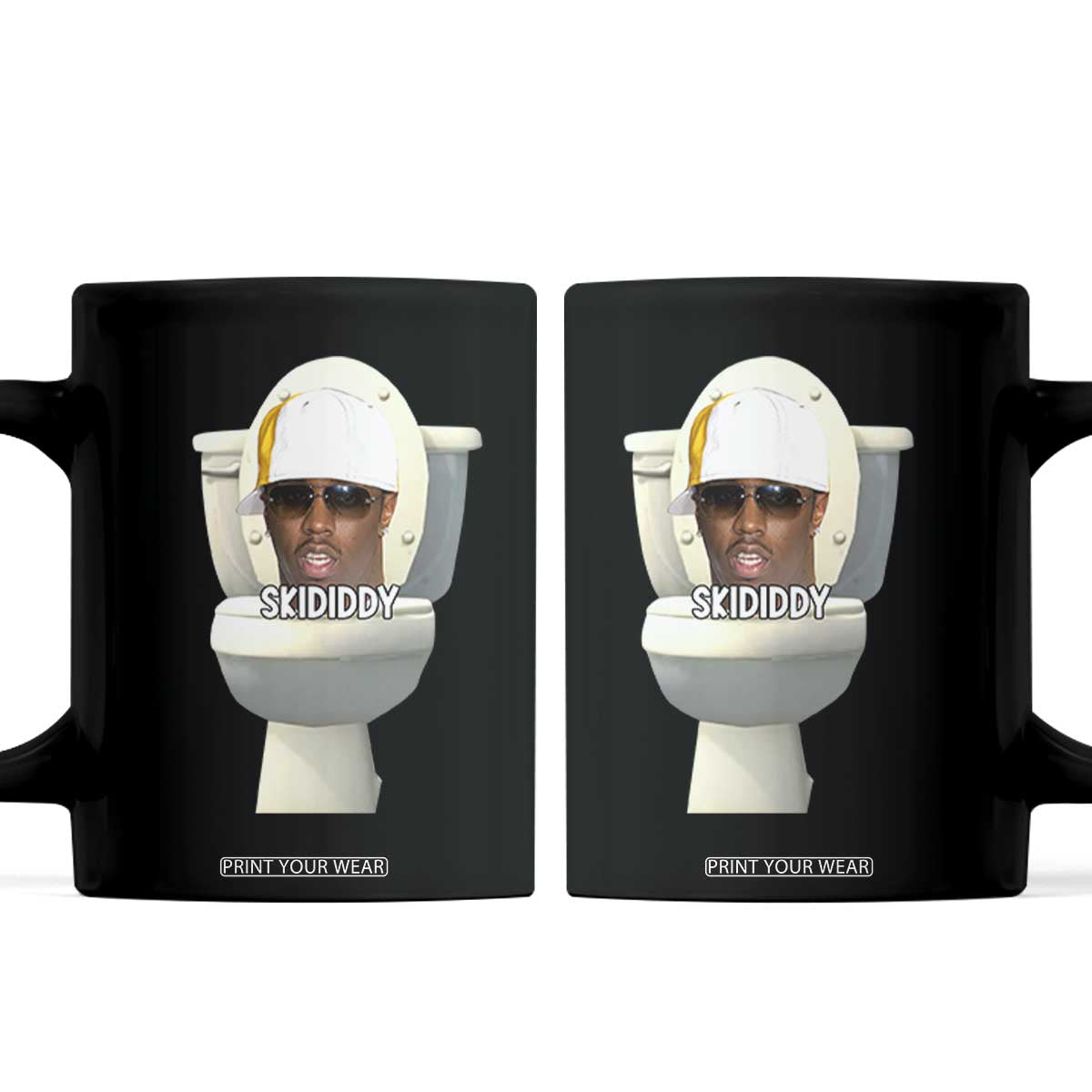Funny Diddy Coffee Mug Diddy Skibidi Toilet Meme TS10 Black Print Your Wear