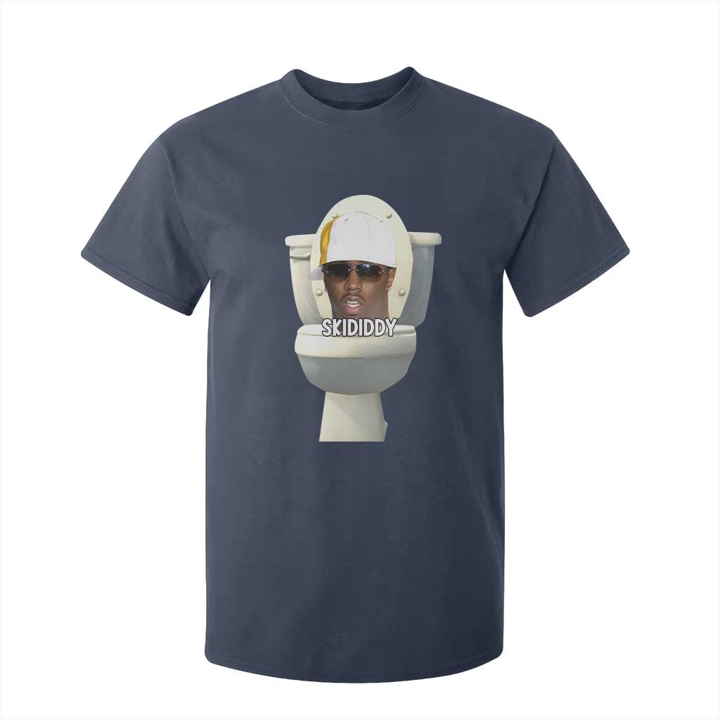 Funny Diddy T Shirt For Kid Diddy Skibidi Toilet Meme TS10 Navy Print Your Wear