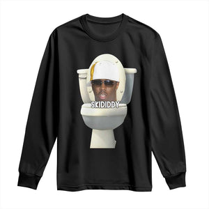 Funny Diddy Long Sleeve Shirt Diddy Skibidi Toilet Meme TS10 Black Print Your Wear