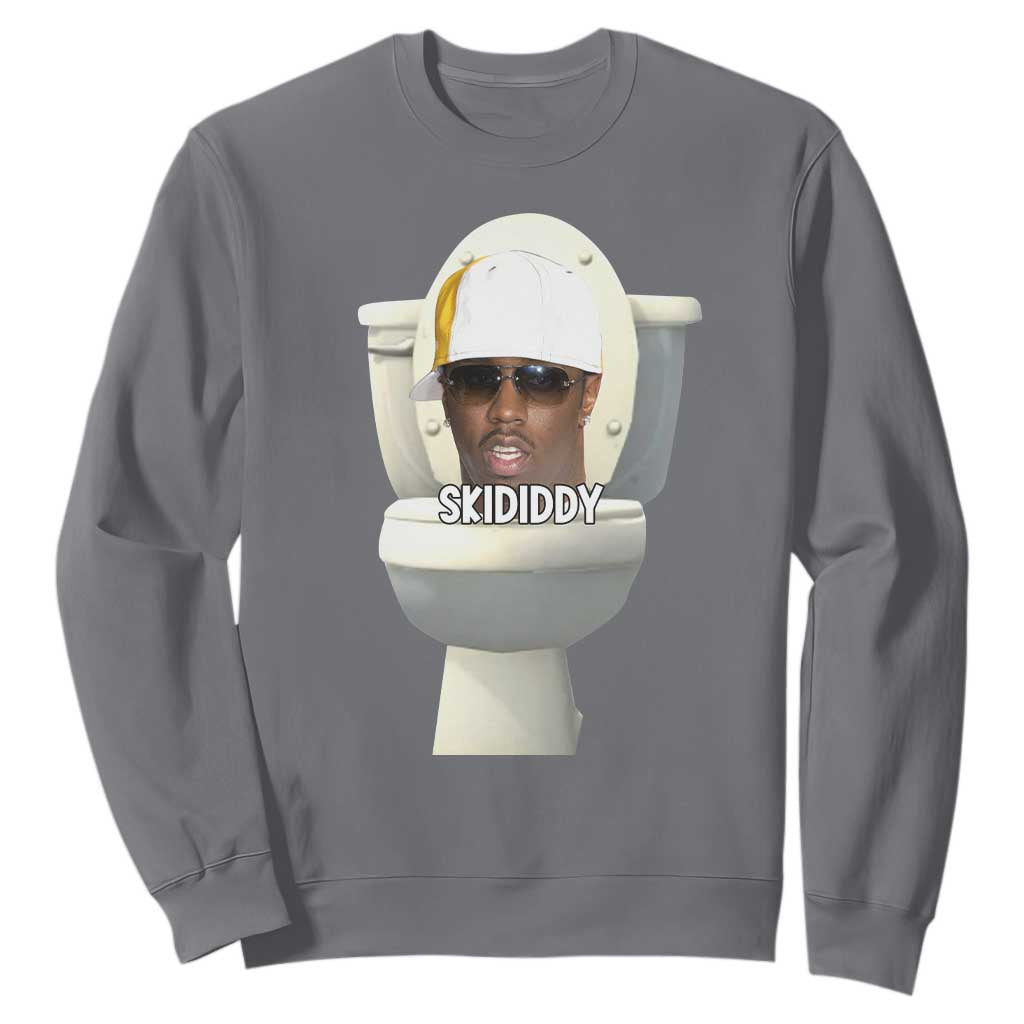 Funny Diddy Sweatshirt Diddy Skibidi Toilet Meme TS10 Charcoal Print Your Wear