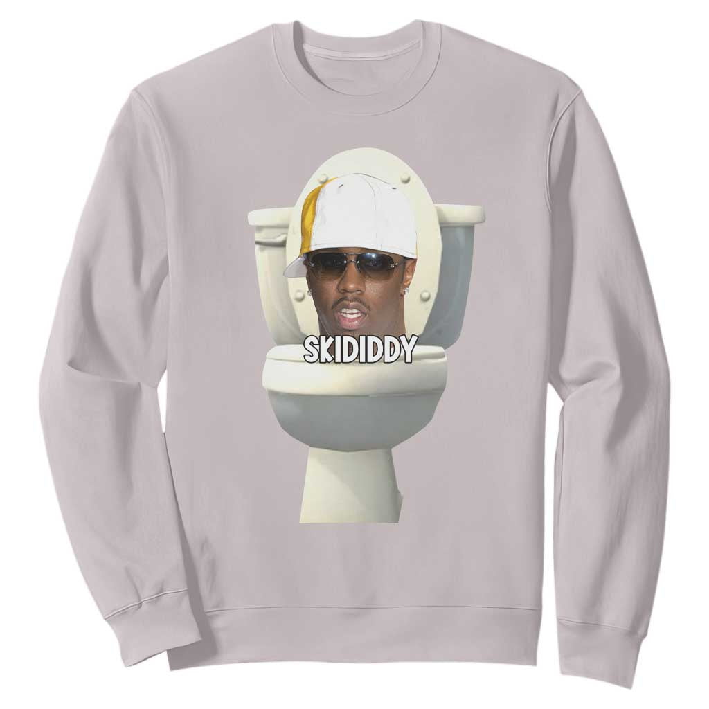 Funny Diddy Sweatshirt Diddy Skibidi Toilet Meme TS10 Ice Gray Print Your Wear