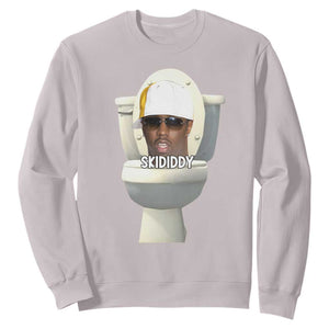 Funny Diddy Sweatshirt Diddy Skibidi Toilet Meme TS10 Ice Gray Print Your Wear