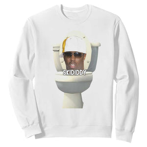 Funny Diddy Sweatshirt Diddy Skibidi Toilet Meme TS10 White Print Your Wear