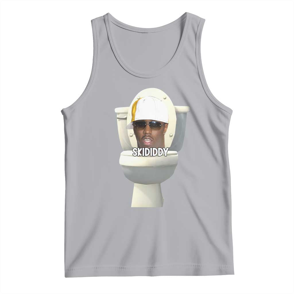 Funny Diddy Tank Top Diddy Skibidi Toilet Meme TS10 Athletic Heather Print Your Wear