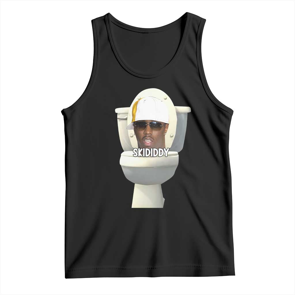 Funny Diddy Tank Top Diddy Skibidi Toilet Meme TS10 Black Print Your Wear