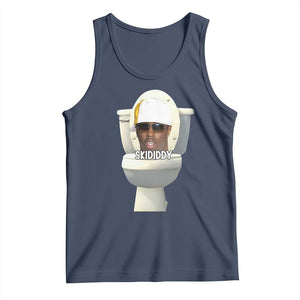 Funny Diddy Tank Top Diddy Skibidi Toilet Meme TS10 Navy Print Your Wear
