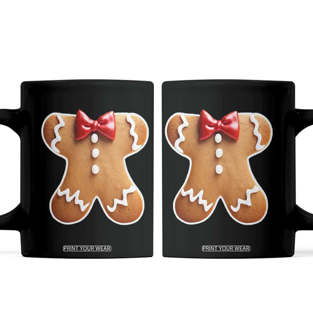 Gingerbread Man Coffee Mug Christmas Cookie Costume TS10 Black Print Your Wear
