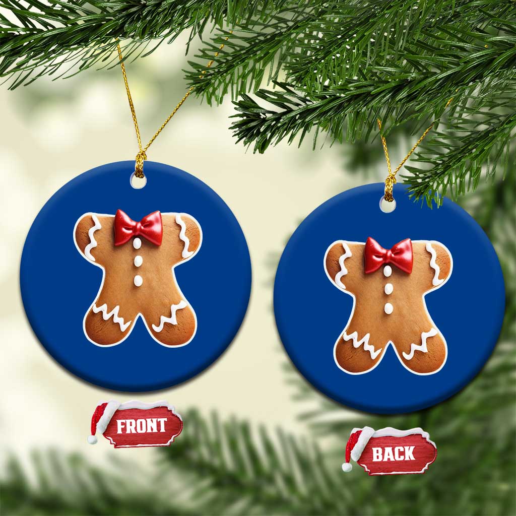Gingerbread Man Ceramic Ornament Christmas Cookie Costume TS10 1pc Blue Print Your Wear