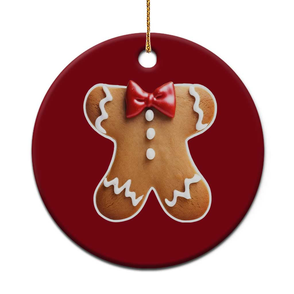 Gingerbread Man Ceramic Ornament Christmas Cookie Costume TS10 1pc Red Print Your Wear