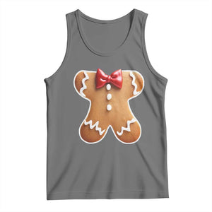 Gingerbread Man Tank Top Christmas Cookie Costume TS10 Black Heather Print Your Wear