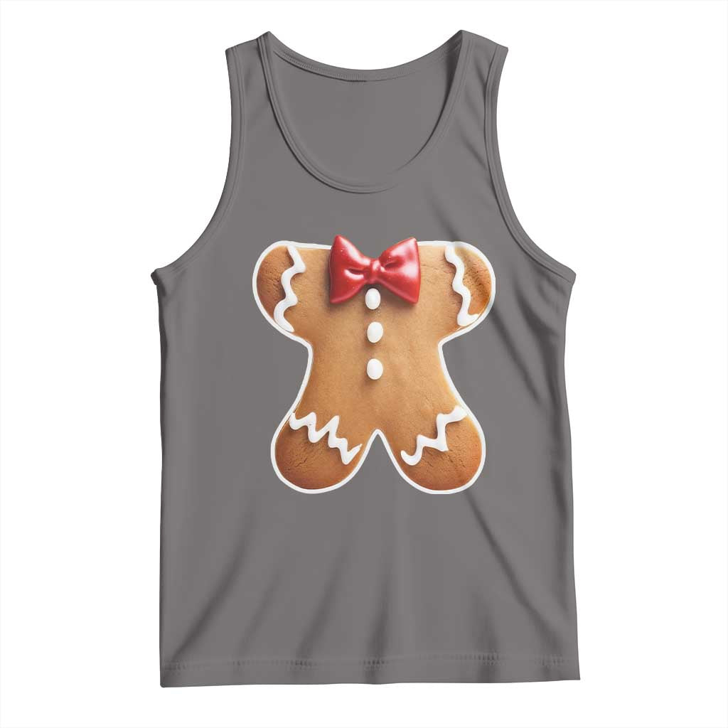 Gingerbread Man Tank Top Christmas Cookie Costume TS10 Deep Heather Print Your Wear