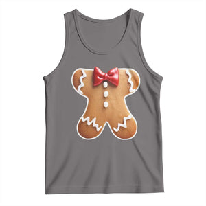 Gingerbread Man Tank Top Christmas Cookie Costume TS10 Deep Heather Print Your Wear