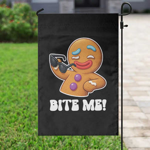 Funny Xmas Gingerbread Man Garden Flag Funny Sexy Cookie Bite Me TS10 Print Your Wear