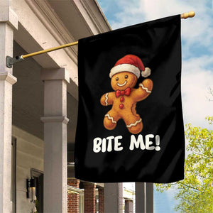 Funny Xmas Gingerbread Man Garden Flag Cookie Bite Me TS10 Print Your Wear
