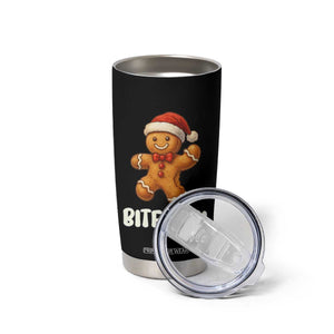 Funny Xmas Gingerbread Man Tumbler Cup Cookie Bite Me TS10 Print Your Wear