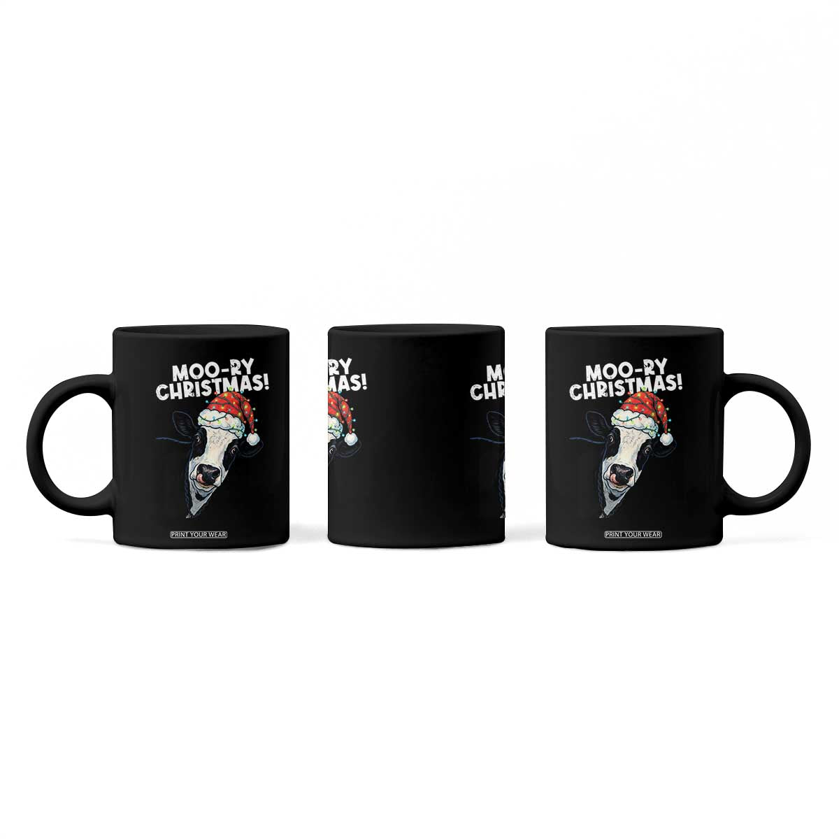 Christmas Cow Coffee Mug Funny Moo Ry Christmas Farmer Gift TS10 Print Your Wear