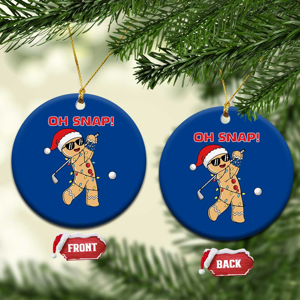 Oh Snap Gingerbreadman Golfer Ceramic Ornament Funny Golf Christmas Golfing Pajamas TS10 1pc Blue Print Your Wear